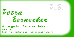 petra bernecker business card